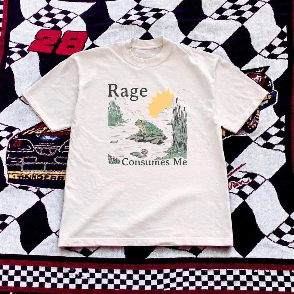 Cream 90S Rage Consumes Me Frog T Shirt Fashion